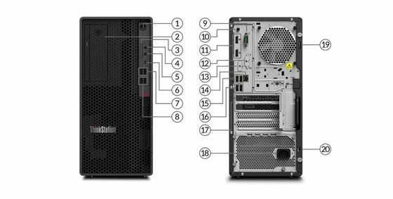 Estación de trabajo Lenovo P350 Tower con Intel Core i5-11500 16 GB de memoria y 1 TB de disco duro