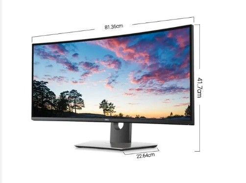 DELL U3419W 34" Curvado USB-C HD LED Monitor 8ms Tiempo de respuesta 60° Ángulo de visión vertical